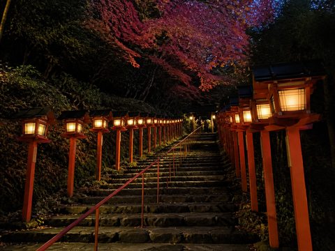 貴船神社夜間燈籠
